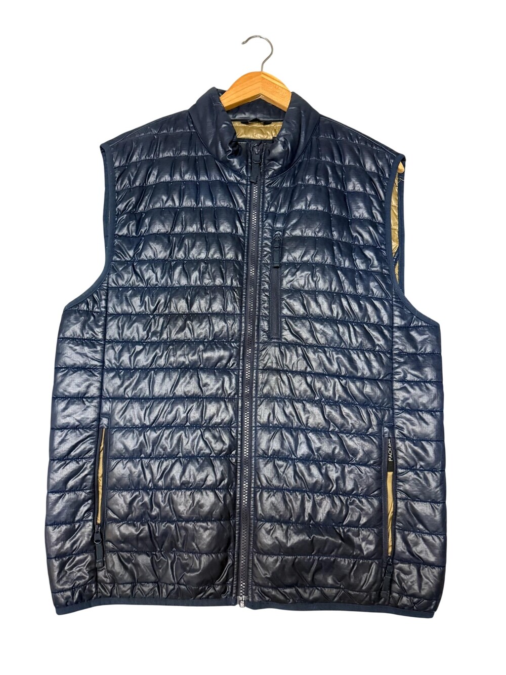J.Crew Vest Mens Large Blue Nylon Quilted 3 In 1 System Insulated Puffer Zip up